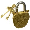 Purpledip Lion Shaped Brass Lock Antique Handcrafted Locks for Security