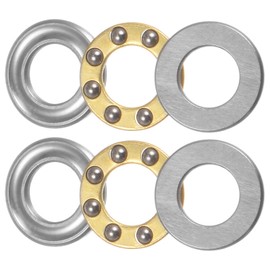 QUARKZMAN F7-13M Axial Ball Bearing 7 mm x 13 mm x 5 mm Brass with Washers ABEC1 Pack of 2