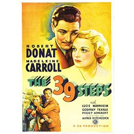 OMG Printing Alfred Hitchcock The 39 Steps Poster/Print/Picture Satin Photo Paper - A1-594mm x 841mm