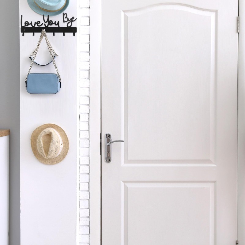Otoolling Love You Bye Sign Key Holder Hook Wall Mounted