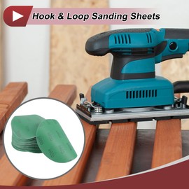 HEROFFIX 50 Pcs Car Wood Sanding Discs Smoothing Hook Loop Sanding Sheets 6" 600 Grit Green Aluminum Oxide