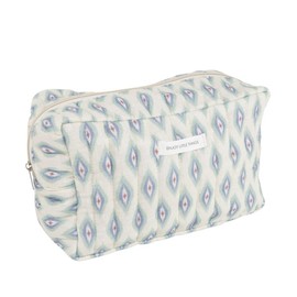 Mumbai Delhi Cosmetic Bag with Beautiful Pattern, 'Enjoy Little Things' Message for Makeup and Personal Items, Delhi, 24x16x12Cm, Classic