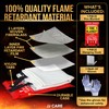 JJ CARE Fire Blanket – (X-Large) 6.5x6.5ft w/Hooks & Gloves,