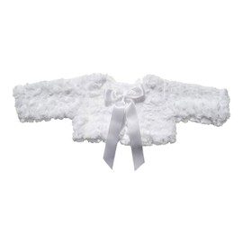 deine-Brautmode Christening Jacket Christening Bolero Jacket Bolero Christening Baby Girl White, White