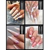 EBANKU 288PCS Clear Dual Nail Forms System Full Cover Nail