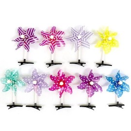 Pinwheel hair clip claw clip decorative accessory hair clip hair clip claw clip (WFLQKHU) / 바람개비 헤어핀 집게핀 장식 악세사리 머리핀 머리핀 집게핀 집게삔 (WFLQKHU)