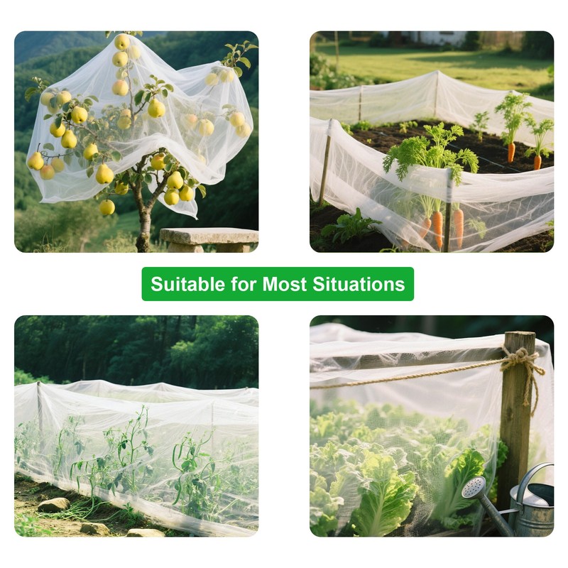 FOTMISHU Garden Netting 10x50FT Ultra Fine Mesh Netting Bird Barrier