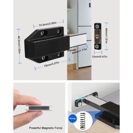 Pressure Door Opener Push to Open Magnet Jiayi Pack of 4 Heavy Duty Cabinet Door Opener Tip On Fitting Furniture Drawers Pressure Opener Cabinet Door Opener Magnetic Catch Push Catch Black