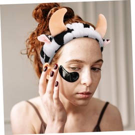 BESPORTBLE 2 Pcs Adorable Cow Print Skincare Headbands Spa Face Wash Headband for Women Soft Comfortable Elastic Hair Accessory for Skincare Exercise Daily Use