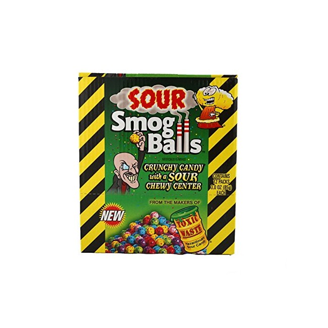 Toxic Waste Hazardously Sour Smog Balls - 12 / Box