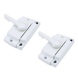 Sourcingmap Zinc Alloy Sash Lock Keeper White for Vertical Horizontal Sliding Windows 2pcs
