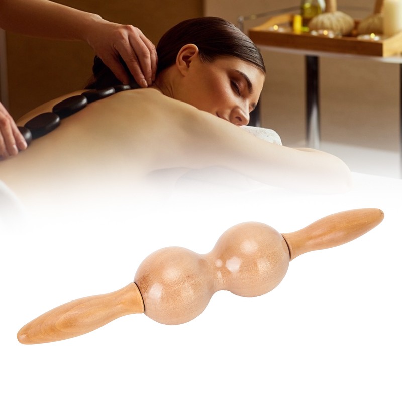 Roller Massager Wooden Trigger Point Whole Body Massage Stick Handheld