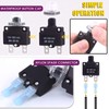 Swpeet 30Pcs 20Amp Thermal Circuit Breaker with Quick Connect Terminals