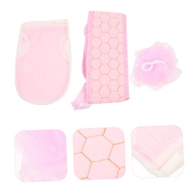 SUPVOX Dormitory Home Use Bath Towel Set Shower Scrubber Back Brush Deep Clean Tool