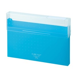 Lihit Lab A6024-8 Document File Case, Congress Case, A4 CUBE FIZZ Blue, Opaque