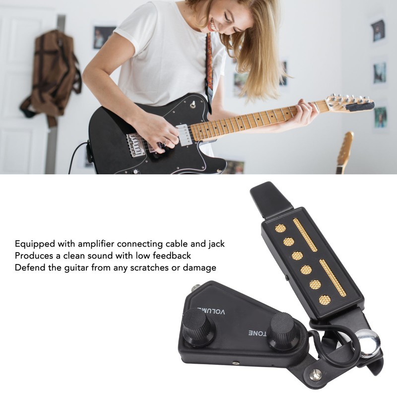 Soundhole Pickup Volume Tone Control 6 Hole Guitar Pickup for