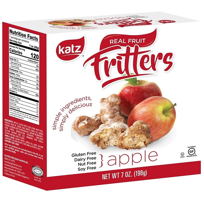 Katz Gluten Free Apple Fritters | Dairy Free, Nut Free, Soy Free, Gluten Free | Kosher (1 Pack, 7 Ounce)