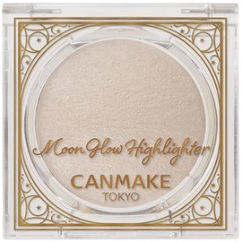 CANMAKE - Resaltador Moon Glow - Fórmula iluminadora fina horneada en polvo blanco brillante elegante - 1.2oz (34g) (01 Moon Glow White)