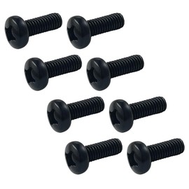 Rear License Plate Screws Black Compatible with Toyota 4Runner Camry Highlander Corolla Honda Pilot Accord CRV Civic Fit Lexus Acura M6-1.0 X 16mm 18-8 Stainless Steel 8 Pack