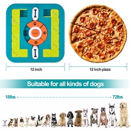 Dog Puzzle Toys, Squeaky Treat Dispensing Dog Enrichment Toys for IQ Training and Brain Stimulation, Interactive Mentally Stimulating Toys as Gifts for Puppies, Cats, Dogs