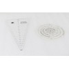 Quilting Template Set, 5 Pieces, 30-Degree Triangle and Circle Templates,