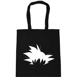 Hippowarehouse Goku silhouette Tote Shopping Gym Beach Bag 42cm x38cm, 10 litres