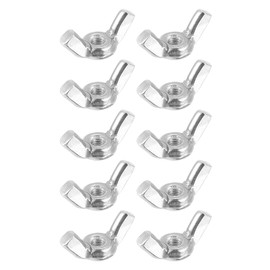 sourcing map M3x0.5mm Wing Nut 10 Pcs, 304 Stainless Steel Butterfly Wing Nuts Fasteners Parts Hand Twist Tighten Wing Nuts for Machinery Electronic Equipment DIY, Silver