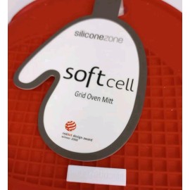 SiliconeZone Silicone Zone Red Heat Resistant Soft Cell Grid Oven Mit NWT