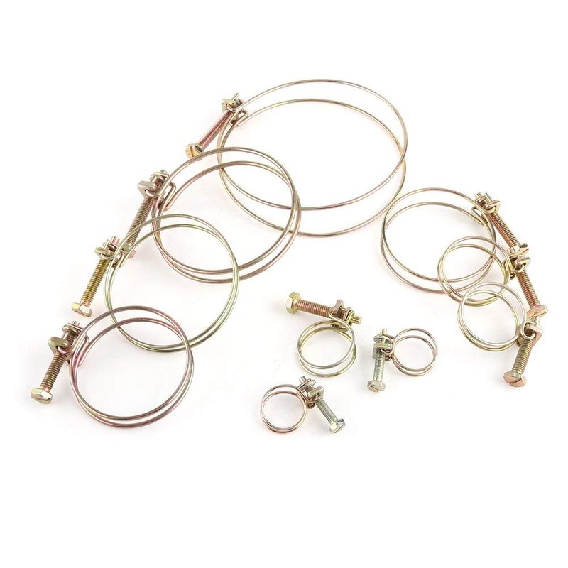 10pcs Double Wire Hose Clips Adjustable Double Wire Water Hose
