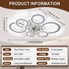AFWAO 76cm Smart Ceiling Fans with Lights and Remote, Modern