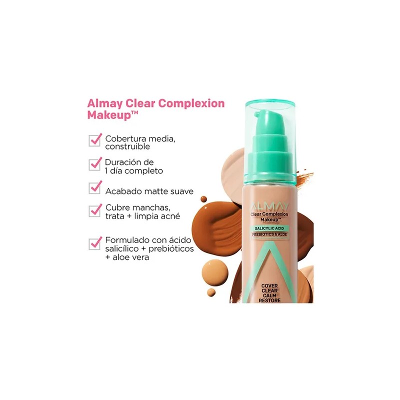 Base De Maquillaje Almay Clear Complexion Tono: Natural Tan