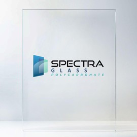 Spectra Glass Clear Polycarbonate Plastic Sheet. Stronger Than Plexiglass Sheets. UV, Impact, Weather Resistant. Sizes Nominal Cut Within +-1/8". Made in USA. 24" x 24" (5/64" Thick)
