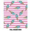 Kids Ice Cream Cones and Stripes Pattern 1-Ply Reusable Face