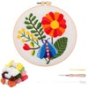YEESAM ART Punch Needle Kit with Dragonfly and Flower Patterns,