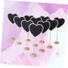 Alipis Wooden Message Blackboard Base 12pcs Heart Shape Cards Holder