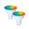 2 FOCOS SMART LED WiFi GU10 6W RGB CW MULTICOLOR