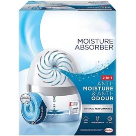 Moisture Absorber, Ultra-Absorbent Dehumidifier, Anti-Odor Agents, Helps To Prevent Condensation, Mould & Musty Smells, Refillable Condensation Absorber, 1 Refill Tab 450g