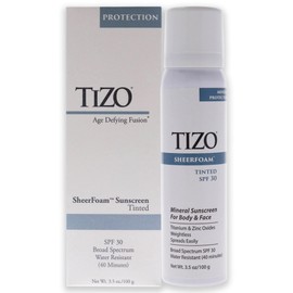 TIZO Sheerfoam Sun Protection Tinted SPF 30, 3.5 Ounce