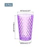 sourcing map 4Pcs Plastic Drinking Cups, Transparent Unbreakable Reusable Water