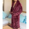 Yoimira Mens Robe with Hood, Plush Robe for Men Long