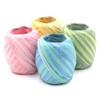 Keleily Wrapping Paper Ribbon, 4 Rolls Colour Raffia Raffia Paper