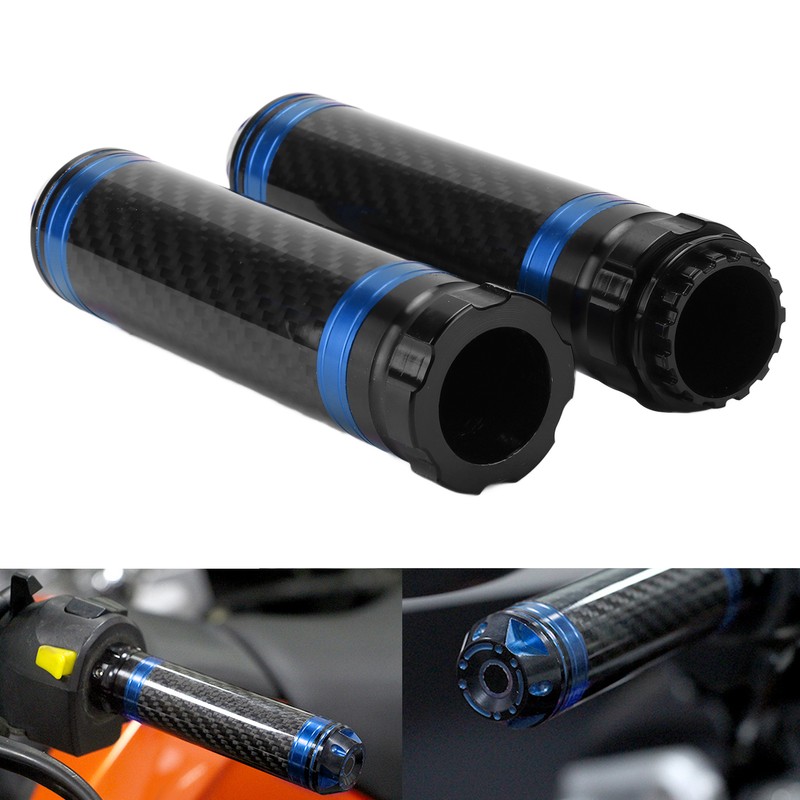 2PCS Motorcycle Handle Bar Grip Cover Carbon Fiber Corrosion Resistant