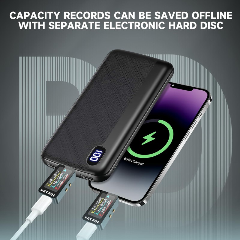 USB Tester Meter Heemol 4-36V Digital Current Meter Power Meter