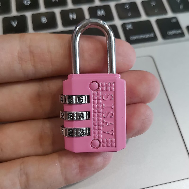 SISAV 3 Digit Combination Lock,Gym Padlock,Outdoor Padlock,Suitable for School Lockers,Tool