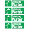 4 x Drinking Water Vinyl Stickers Health and Safety Business