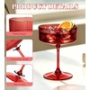 LEYIQU 24Pack Plastic Martini Glasses, 10oz Disposable Coupe Glass