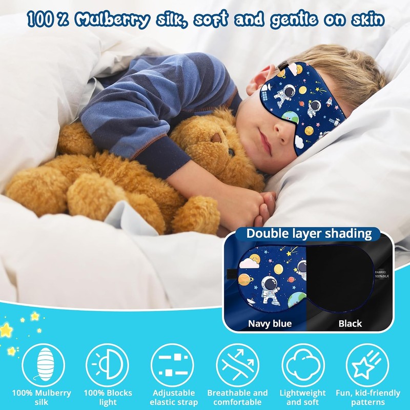 Antifaz de seda para niños estilo espacial – Pyopbow Kids