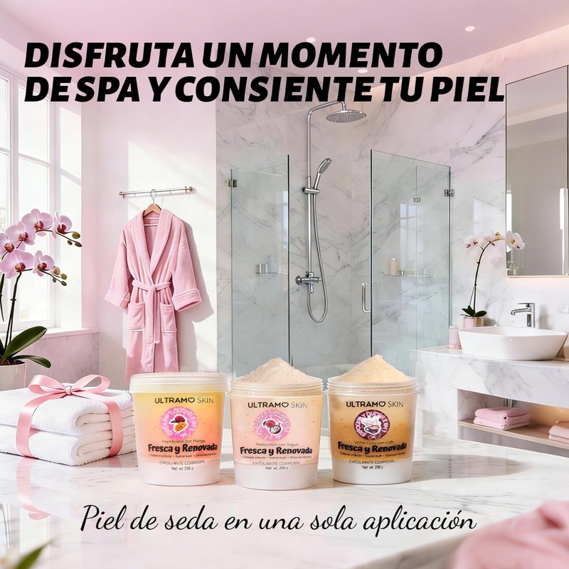 ULTRAMO Exfoliante, Exfoliante Corporal para Cuerpo, Rostro, Manos y Pies