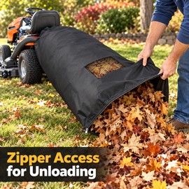 Lawn Tractor Leaf Collection Bag – 420D Oxford, 78.74 × 51.2 in, for Compatible Riding Mower Collection Systems
