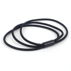 1 Black 3-Strand Hair Tie Hair Headband Elastic Band Head Strap / 검정 3줄 머리끈 1개 헤어 머리 밴드 고무줄 헤드 끈